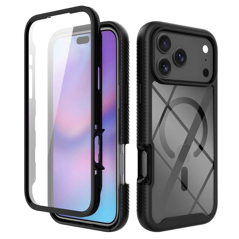 Full-body Rugged Magsafe Case with Built-in Screen Protector for iPhone 11-17 Series — phone accessory shipped from Shenzhen warehouse