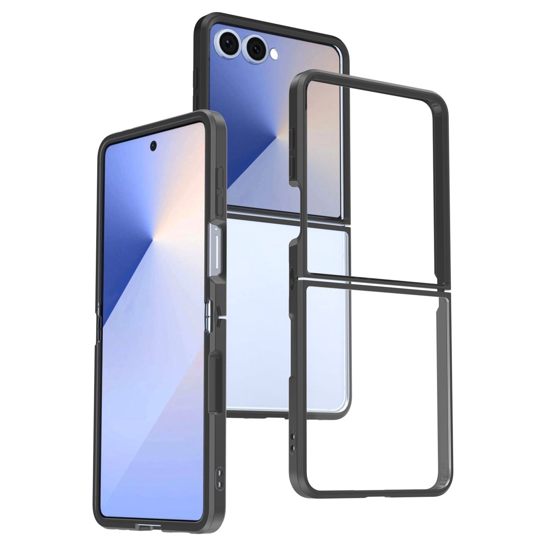 2.0MM Thick Clear Case with Flexible TPU Hinge for iPhone 11-17 Series view 2
