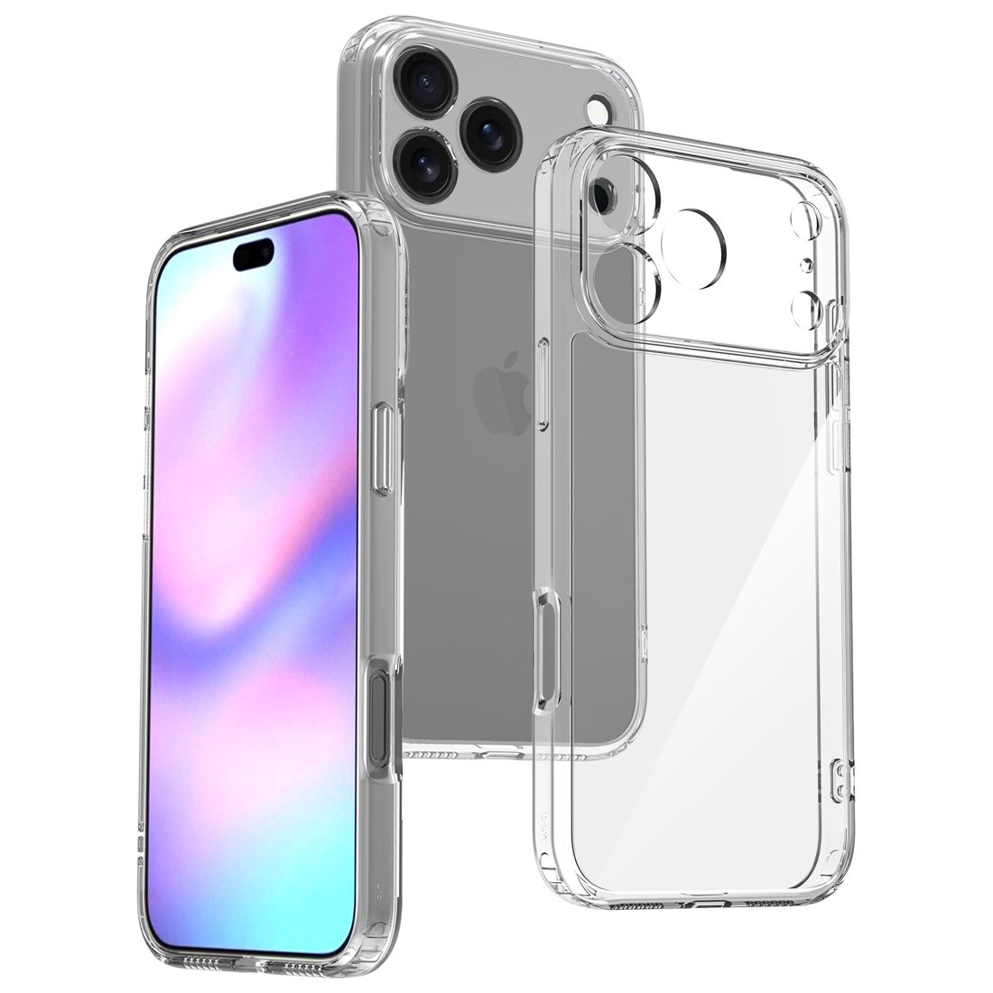 1.5MM Thick Clear Case with Full Camera Protection for iPhone 11-17 Series — phone accessory shipped from Shenzhen warehouse
