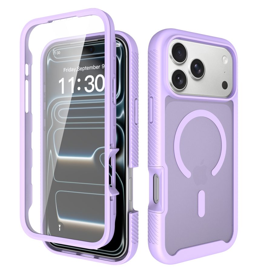 Magnetic Matte Skin Feeling Full-body Rugged Case with Front Case & Back Cover including Built-in Screen Protectors for iPhone 11-17 Series — phone accessory shipped from Shenzhen warehouse