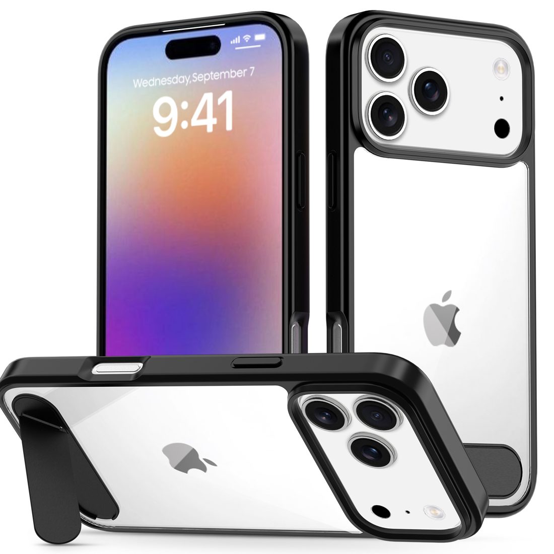Magsafe Clear Case with Kickstand for iPhone 11-17 Series view 2