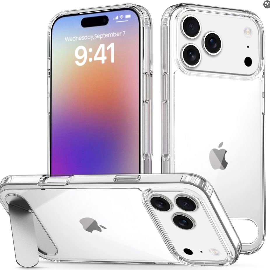 Clear Case with Kickstand for iPhone 11-17 Series view 2