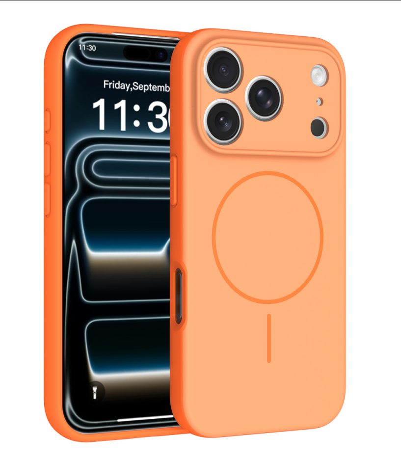 Contrast Color Skin Feel Magsafe Case with Camera Protection for iPhone 11-17 Series — phone accessory shipped from Shenzhen warehouse