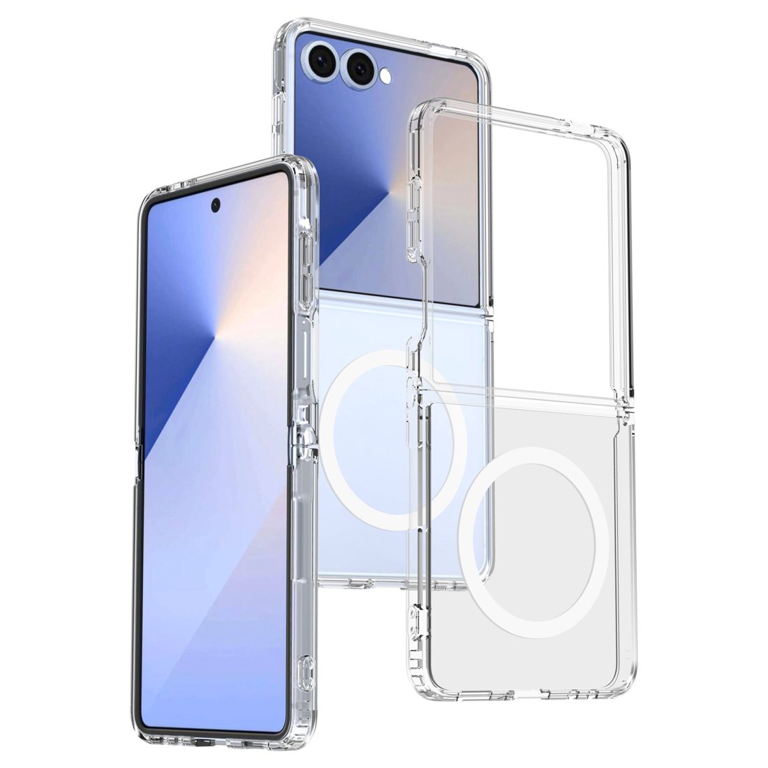2.0MM Thick Magsafe Clear Case with Flexible TPU Hinge for iPhone 11-17 Series — phone accessory shipped from Shenzhen warehouse