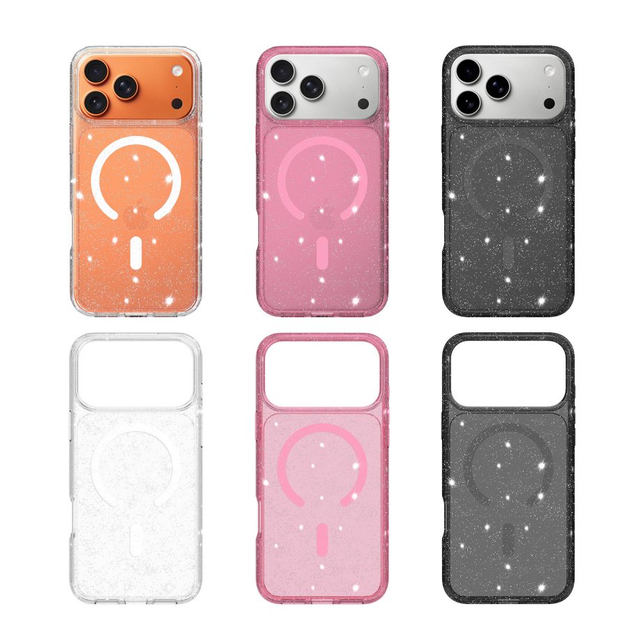 Magnetic Clear Case with Stardust Glitter for iPhone 11-17 Series view 2
