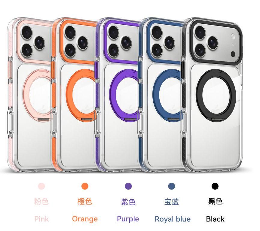 Colorful 360° Rotatable Stand Magnetic Case for iPhone 11-17 Series view 2