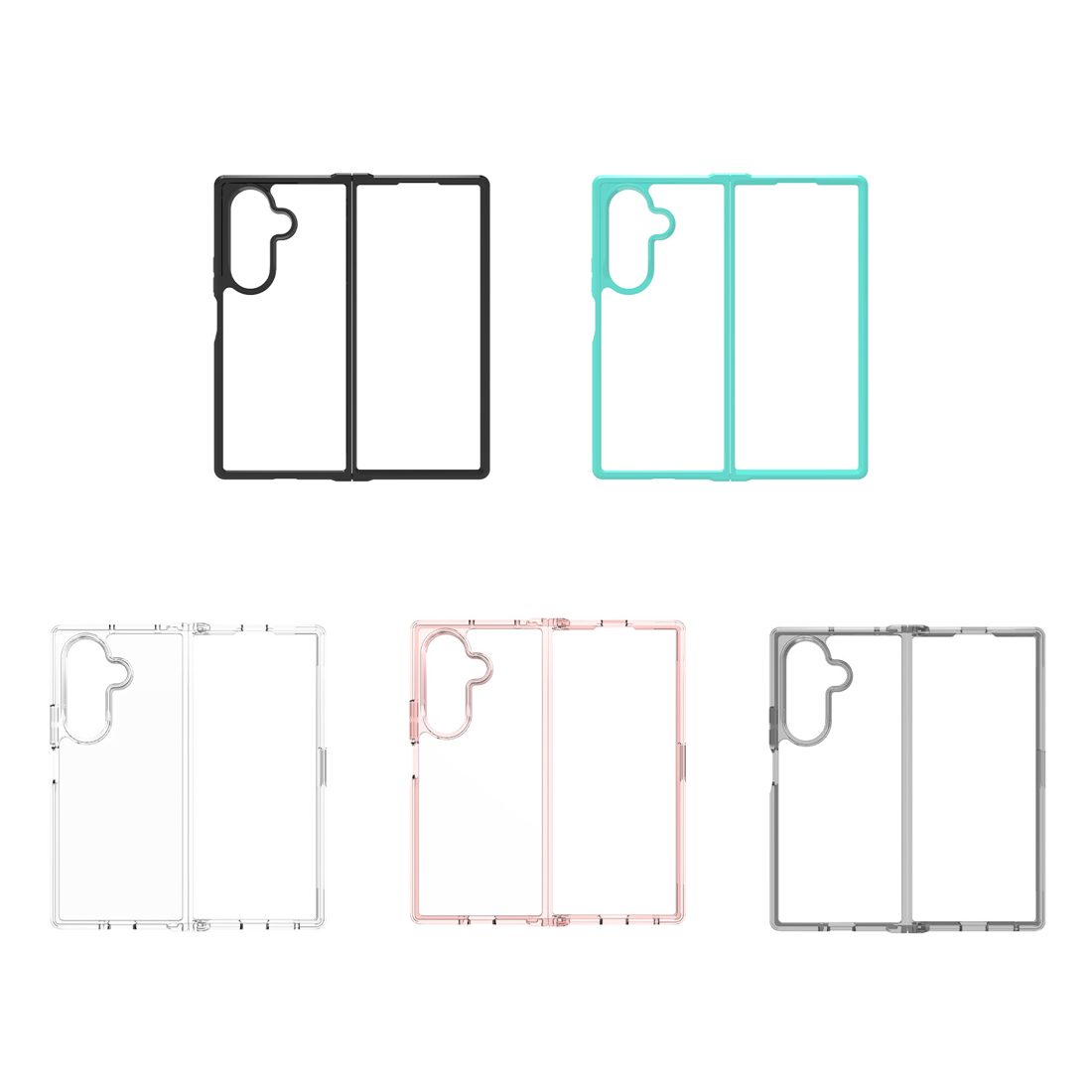 2.0MM Thick Clear Case with Flexible TPU Hinge for iPhone 11-17 Series view 2